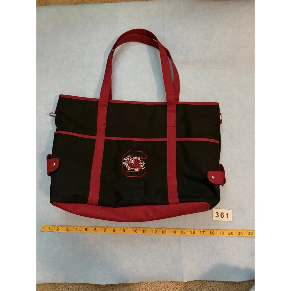 South Carolina Gamecocks Nylon Tote, Large Bag With Zipper - Pre Owned EXCELLENT